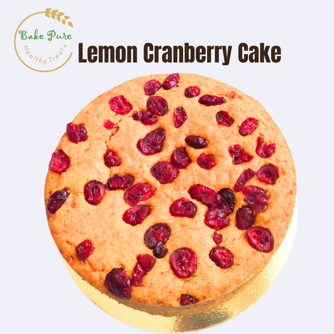 Lemon & Cranberry Sponge Cake