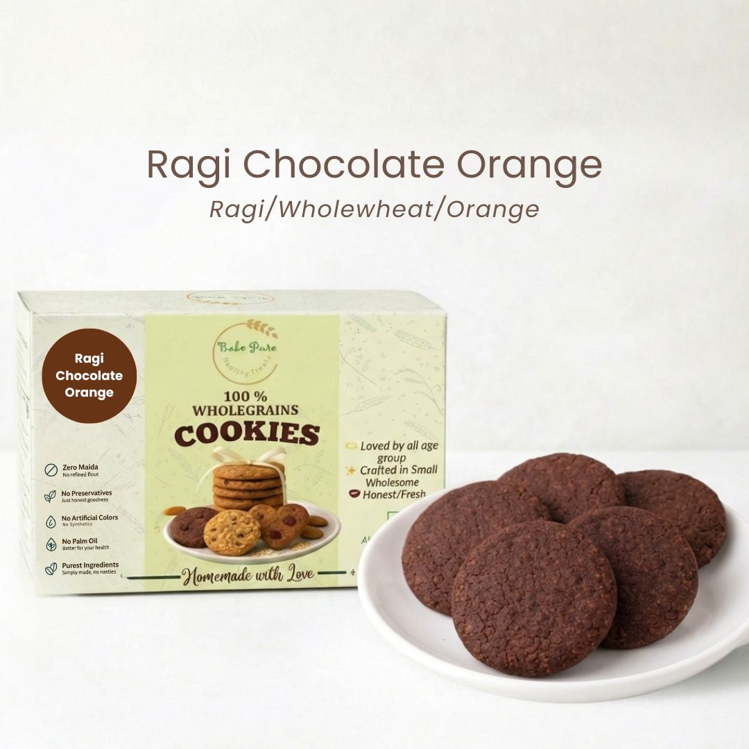 Ragi Chocolate & Orange Cookies
