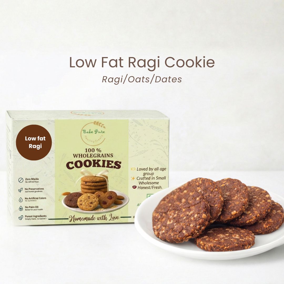 Low Fat Ragi Oats Cookies