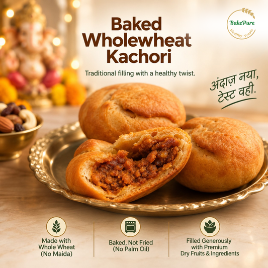 Baked Whole-Wheat Kachori - BakePure Ganpati Special