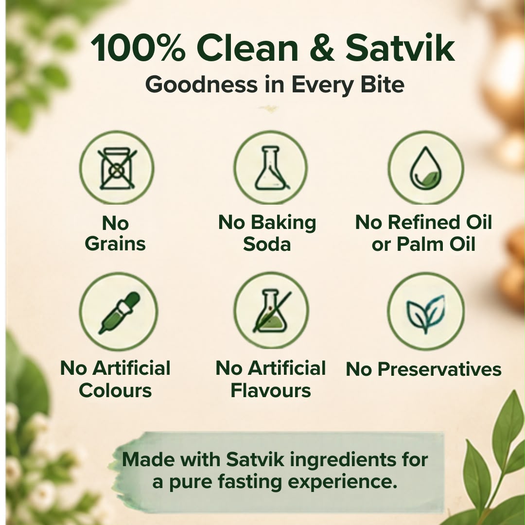 Satvik upvas bakes: no grains, no baking soda, no palm oil, no preservatives - BakePure Upvas