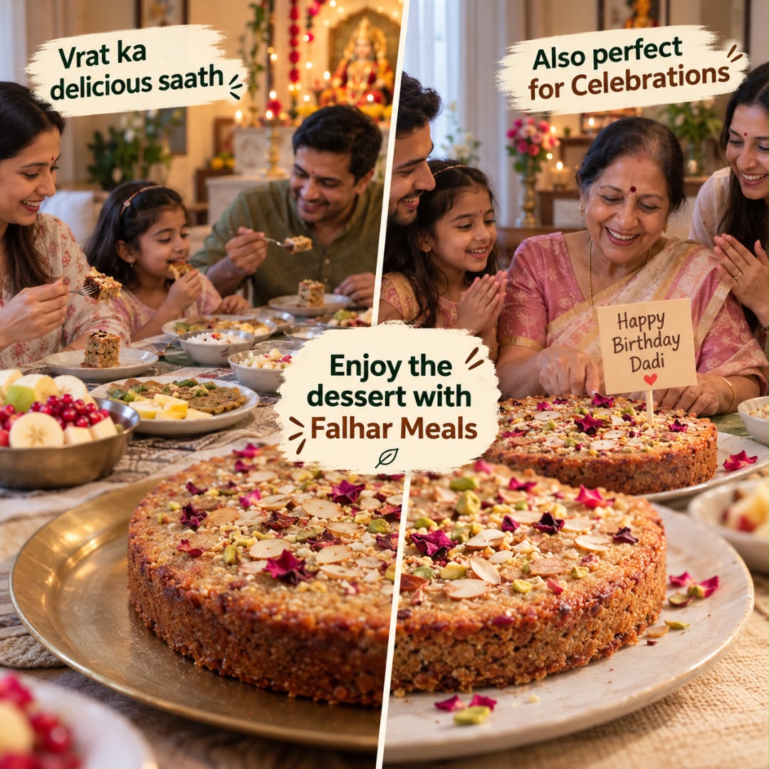 Upvas Cake for vrat falahar meals and celebrations - BakePure Upvas