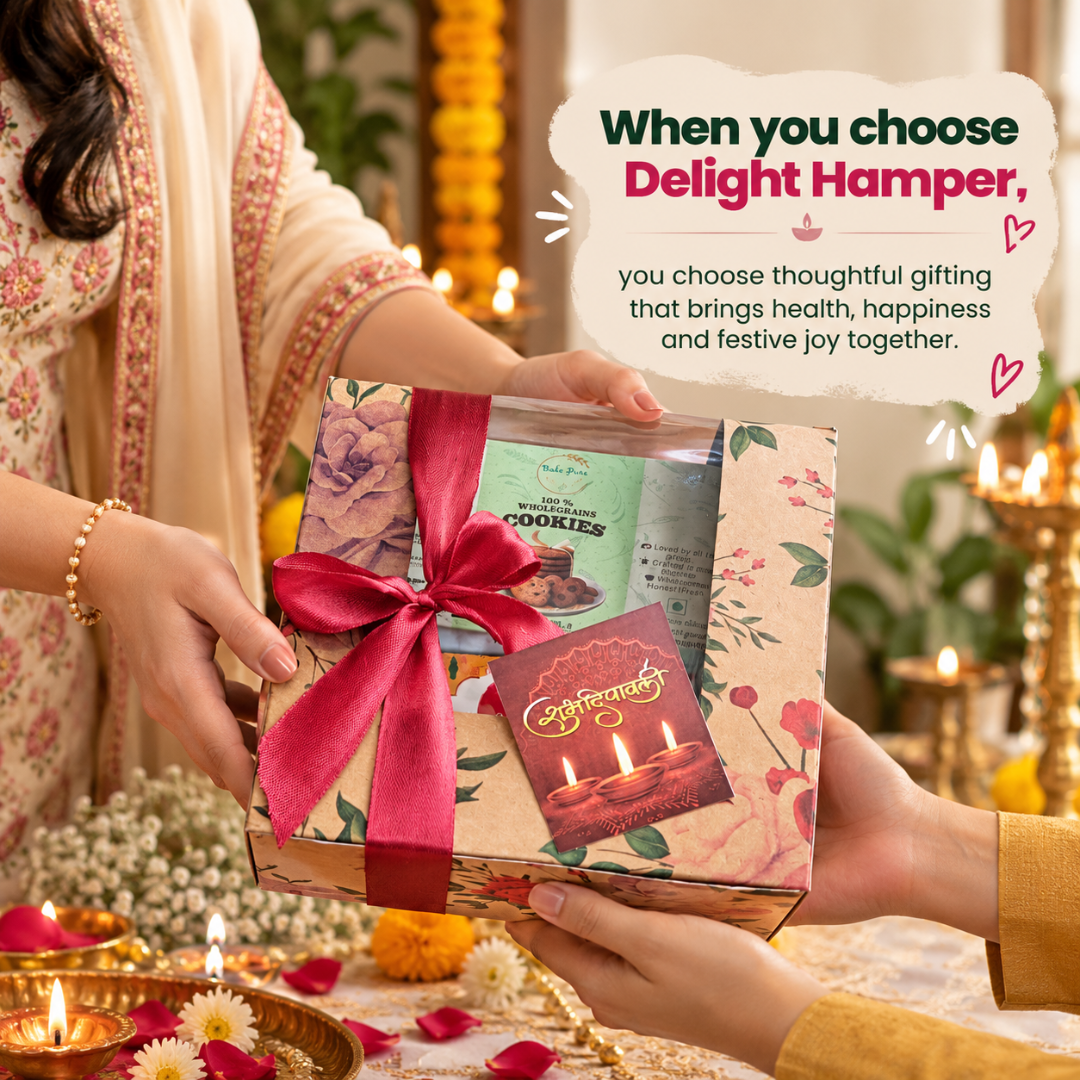 Gifting the Diwali Delight Hamper - BakePure Diwali